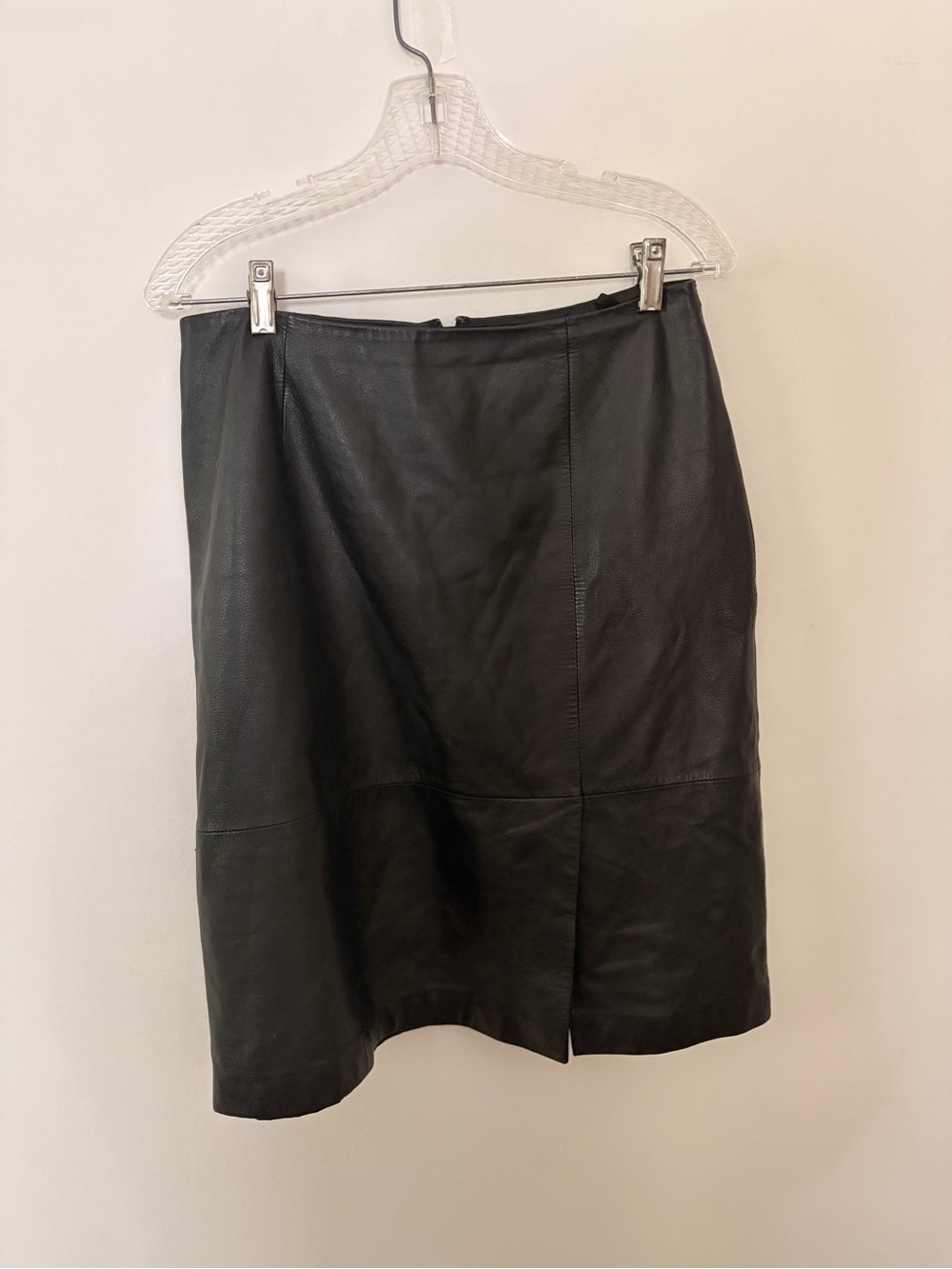 Mixit Black Leather Skirt with Branded Waist Tag
